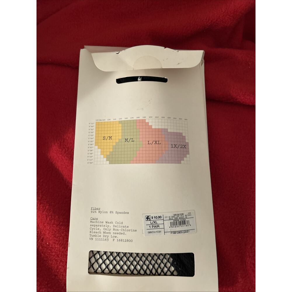 NEW size L/XL A New Day black fishnet fashion tights large x-large - Picture 3 of 3